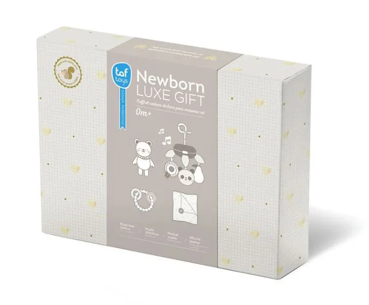 Комплект бебешки играчки, Taf Toys, Луксозен комплект за новородено, 4 части