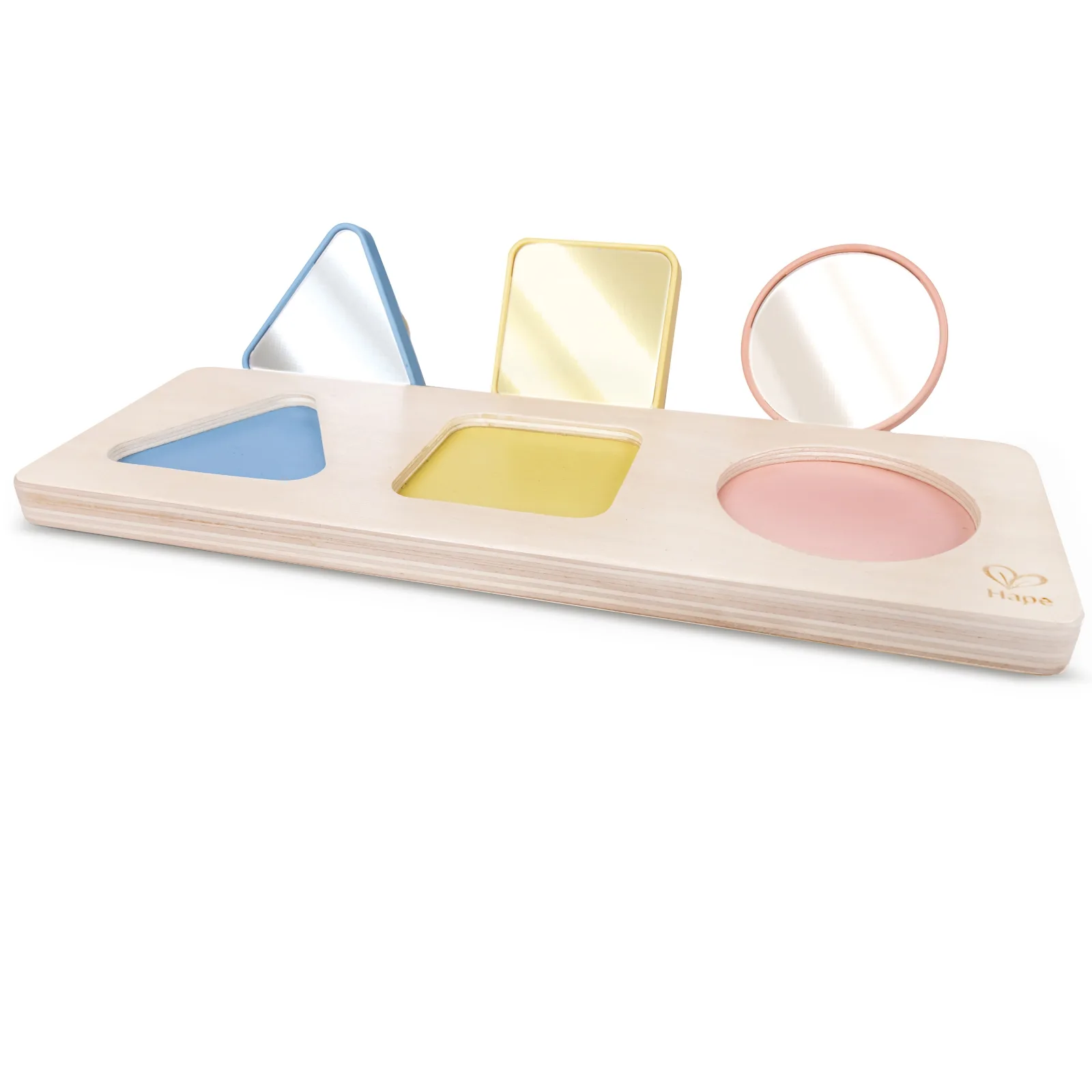 Образователна сензорна играчка Монтесори, Hape, Огледални форми, 24.6 x 6 x 8.8 см - Image 2