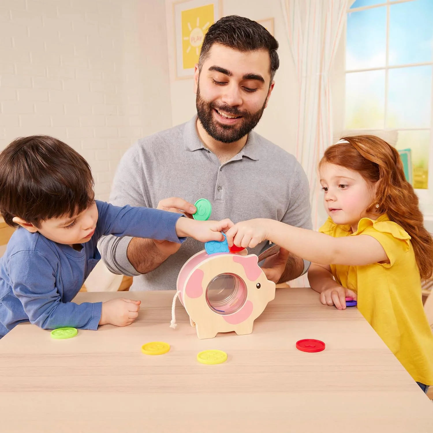 Образователен комплект, Battat, Касичка Прасенце, 11 части - Image 8