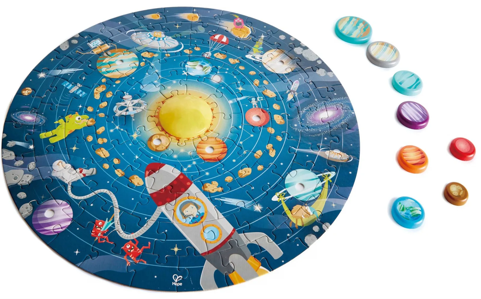 Образователен пъзел, Hape, Слънчева система, 93 части - Image 2