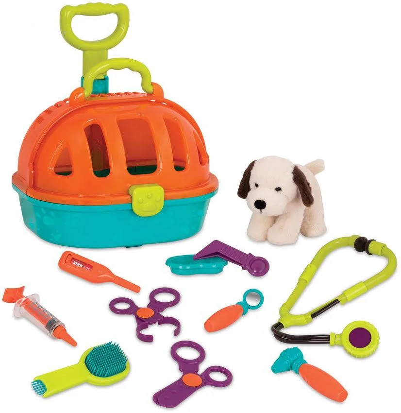 Игрален комплект, Battat, Ветеринарен център с кученце, 12 части - Image 2