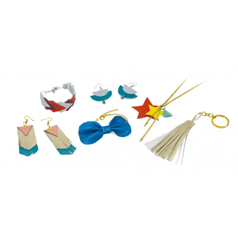 Творчески комплект, Buki France,Направи сам бижута от изкуствена кожа, 6 бижута - Image 3