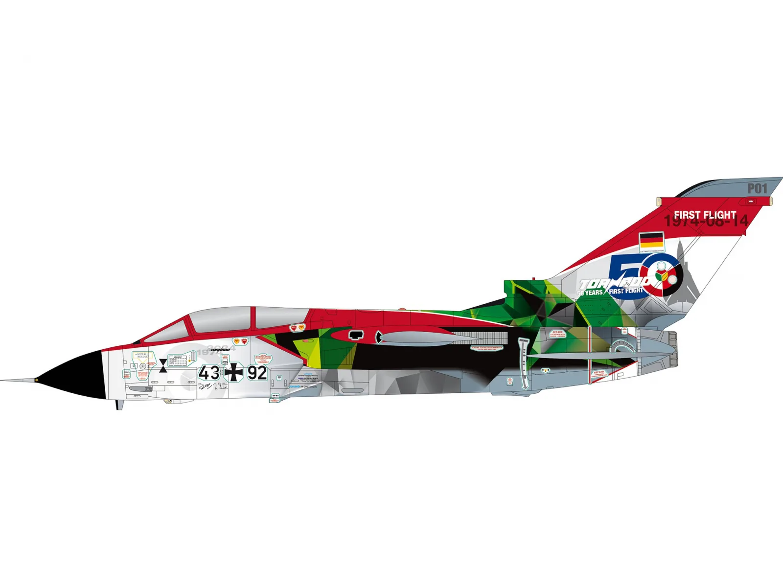 Сглобяем модел, Revell, Изтребител Panavia Tornado IDS, 50-та годишнина, 309 части - Image 2