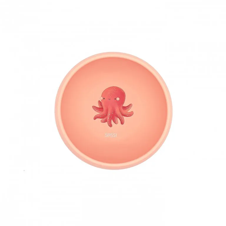 Силиконова купичка за хранене с вакуум, Sassi, Октопод - Image 2