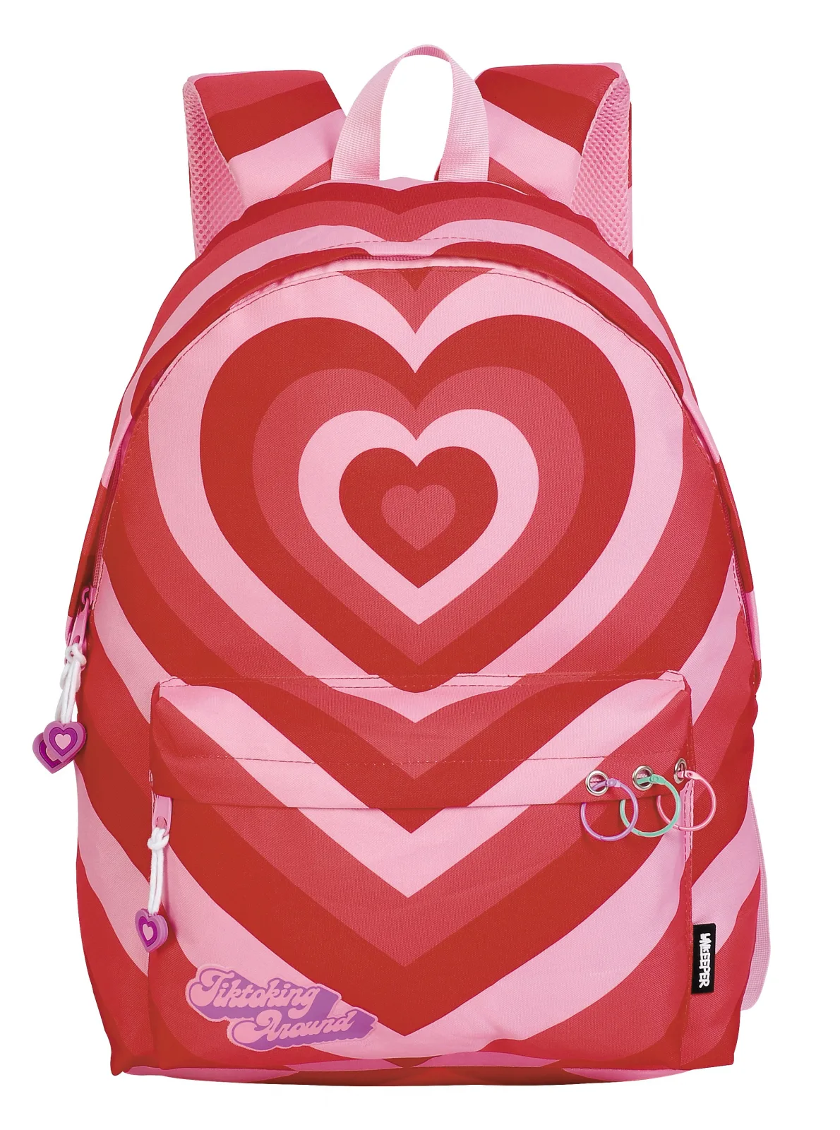 Ученическа раница, Unkeeper, Tiktoking Around, 44 x 32 x 14 см, Червен - Image 2