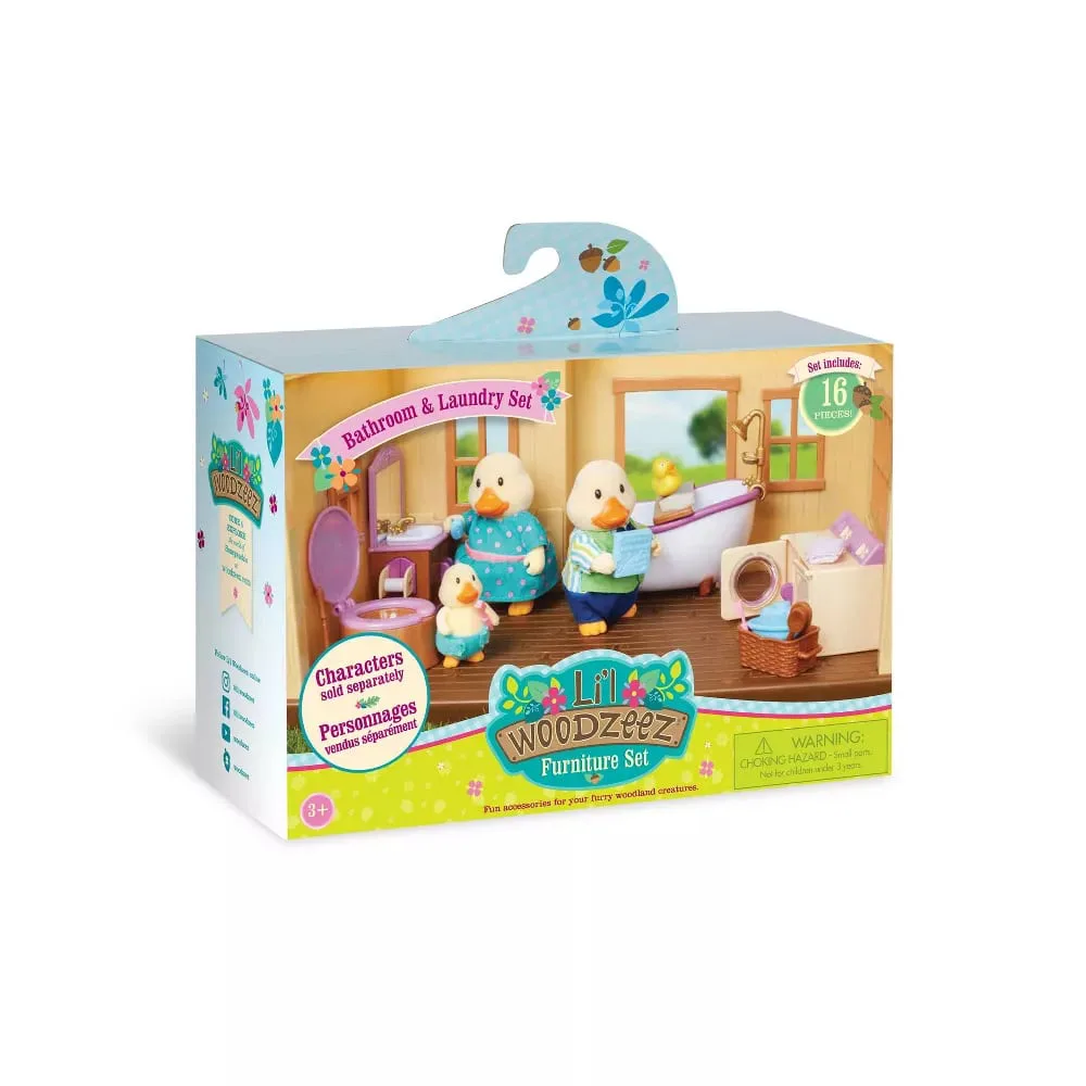 Комплект за игра, Battat, Li′l Woodzeez, Баня, 16 части - Image 2