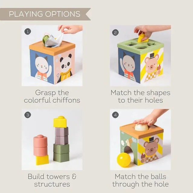 Образователна играчка, Taf Toys, Мултисензорен куб с активности - Image 3