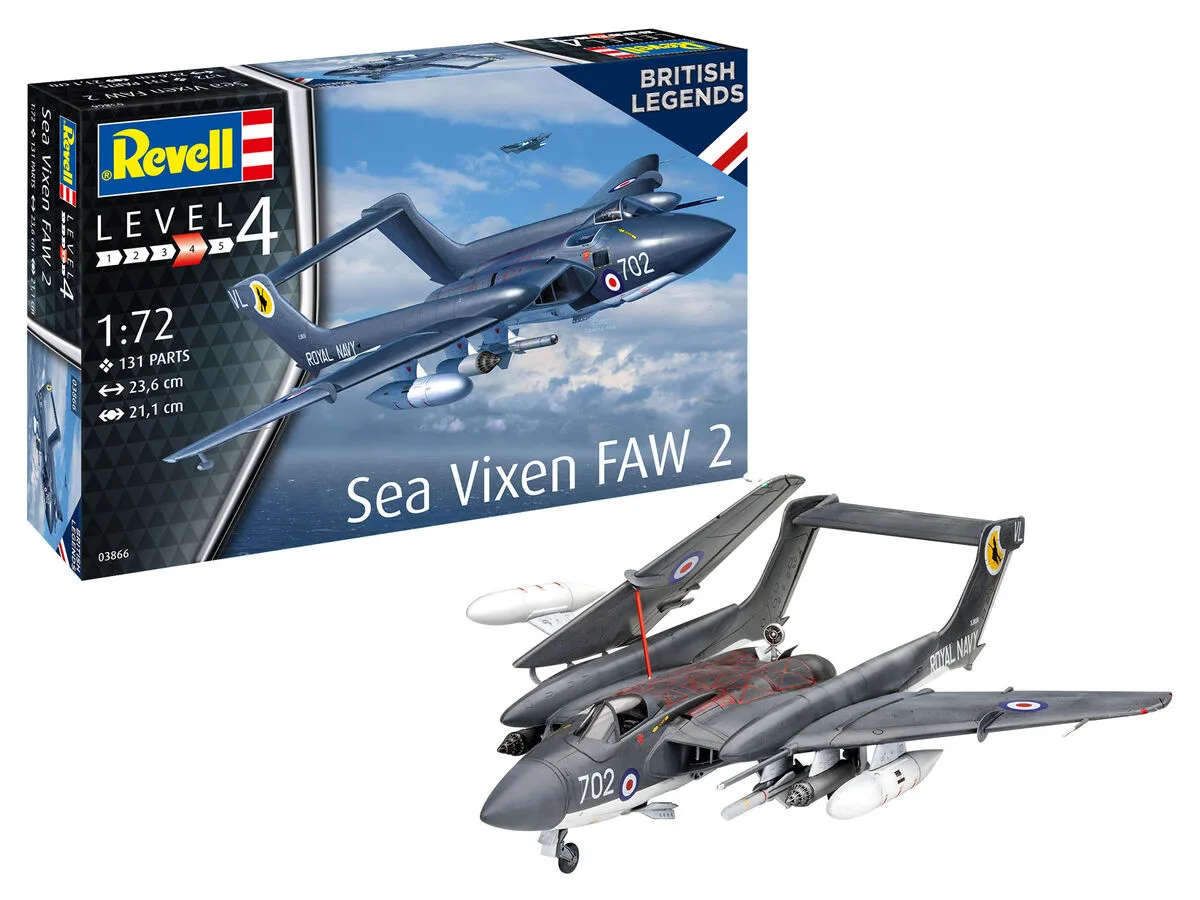 Сглобяем модел, Revell, Британски изтребител Sea Vixen FAW 2, 131 части - Image 2