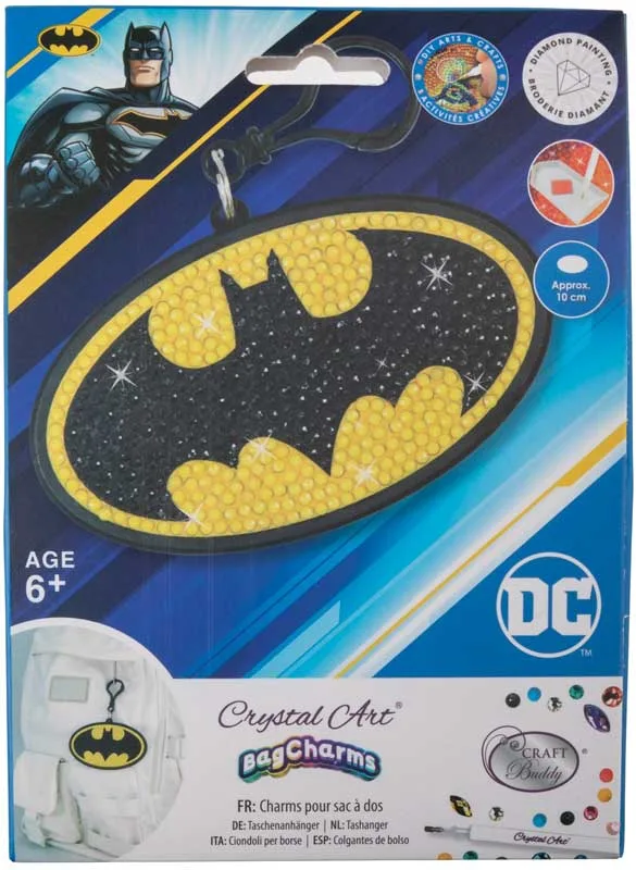 Комплект за диамантена бродерия, Craft Buddy, Crystal Art Bag Charms, Batman - Image 3