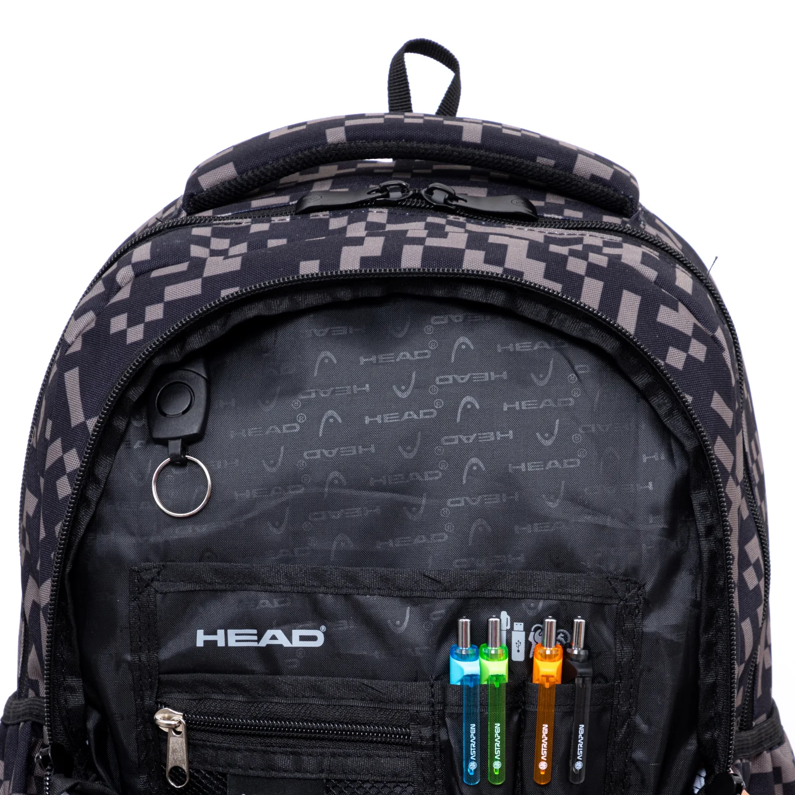 Ученическа раница, Head, Сиви блокчета, AB200, 44 х 32 х 19 см - Image 3
