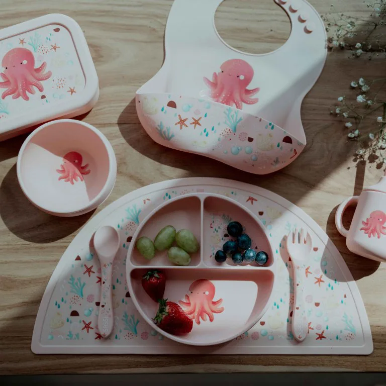 Силиконова купичка за хранене с вакуум, Sassi, Октопод - Image 7