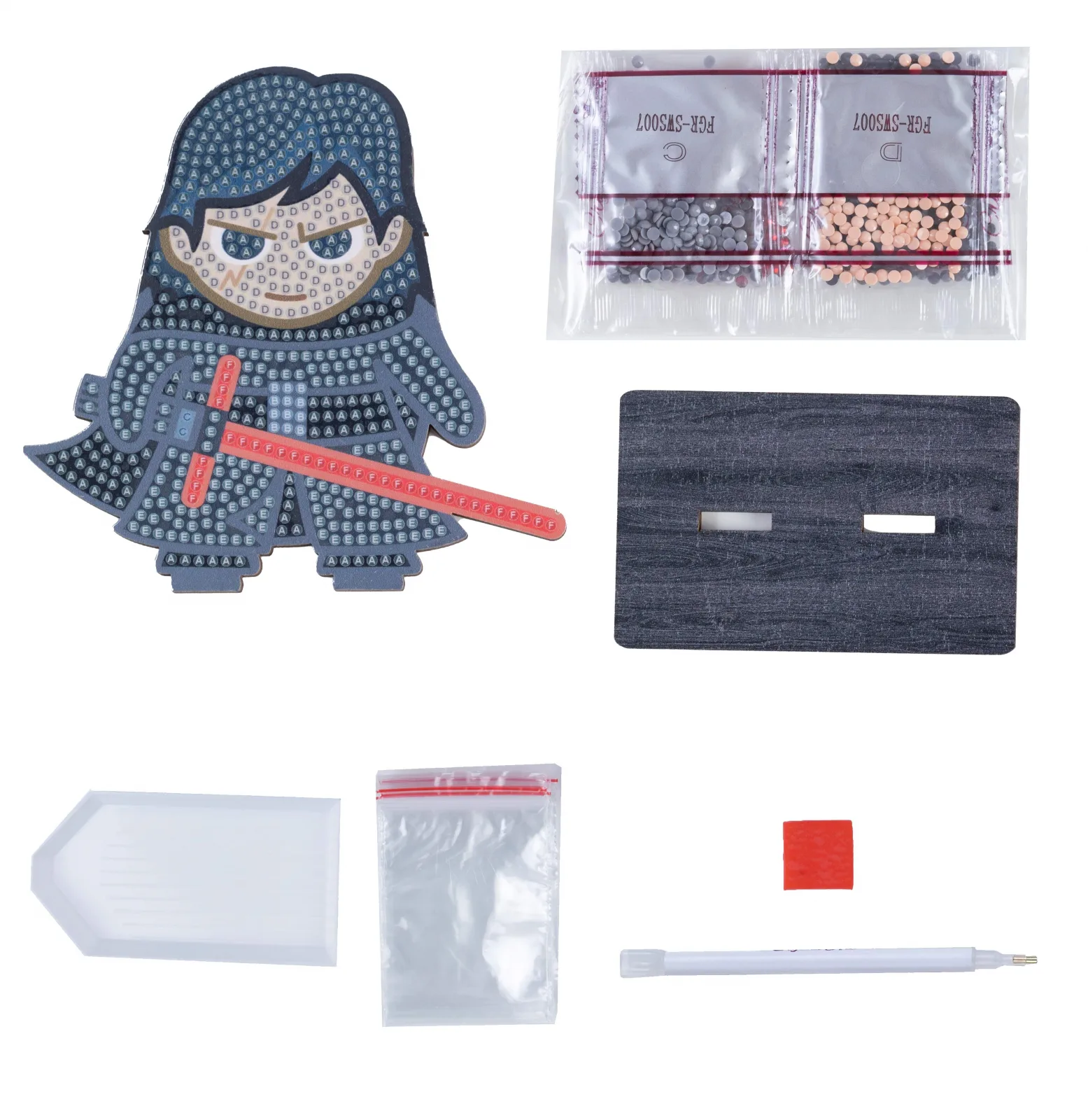 Комплект за диамантена бродерия, Craft Buddy, Crystal Art Buddies, Кайло Рен, 7 части - Image 2