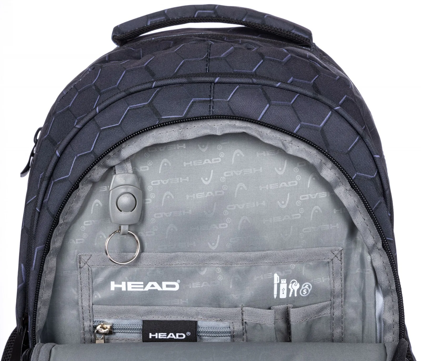 Ученическа раница, Head, AY300 3D, Черна, 45 x 30 x 19 см - Image 7