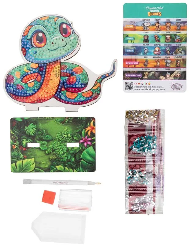 Комплект за диамантена бродерия, Craft Buddy, Crystal Art Buddies, Змия, 7 части - Image 2