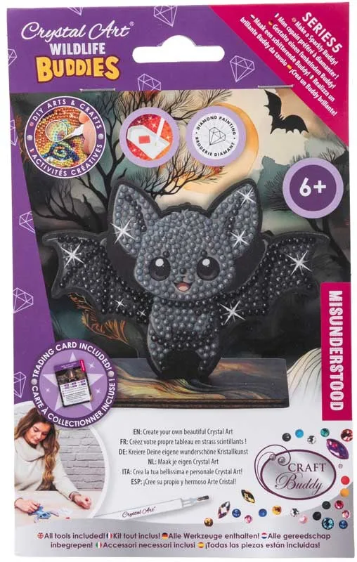 Комплект за диамантена бродерия, Craft Buddy, Crystal Art Buddies, Прилеп, 7 части - Image 3