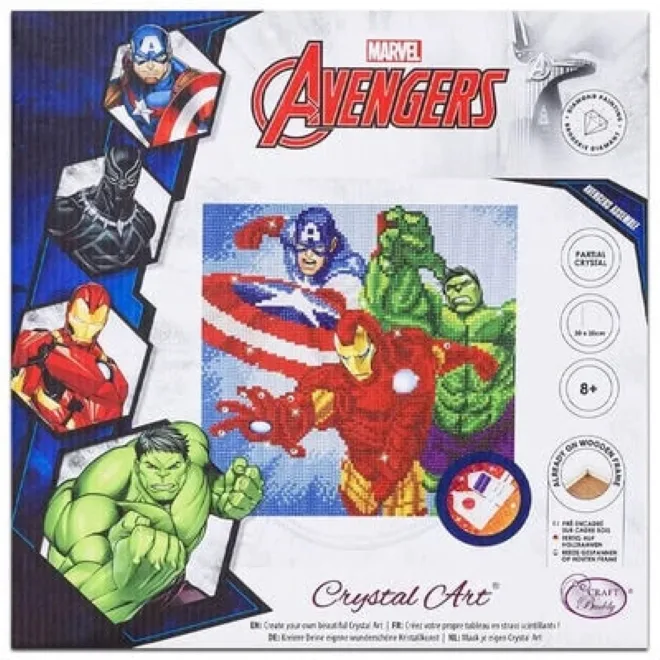 Арт комплект за диамантено изкуство, Craft Buddy, Супер герои, 30 х 30 см, 6 части - Image 2