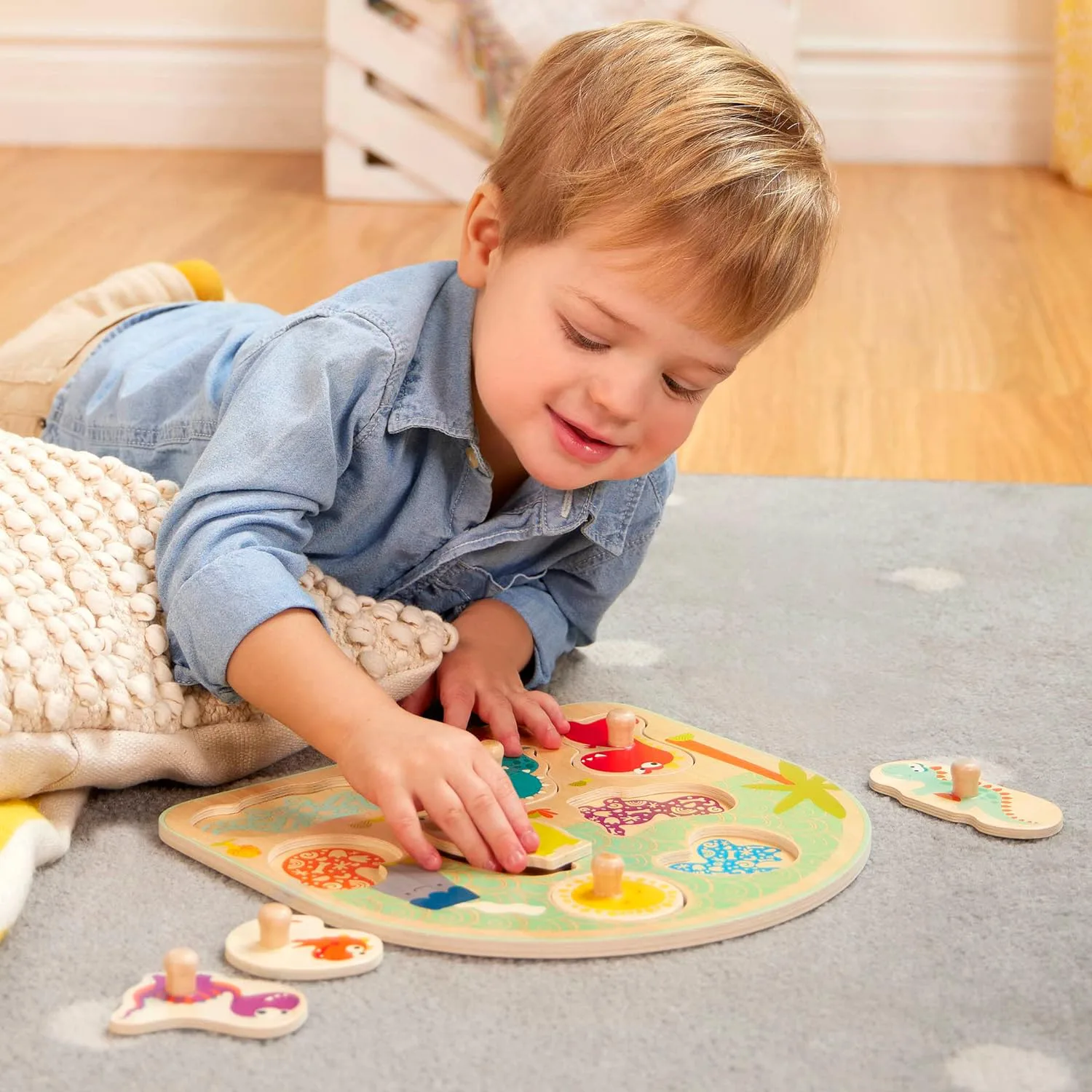 Дървен пъзел, Battat, Динозаври, 8 части - Image 6