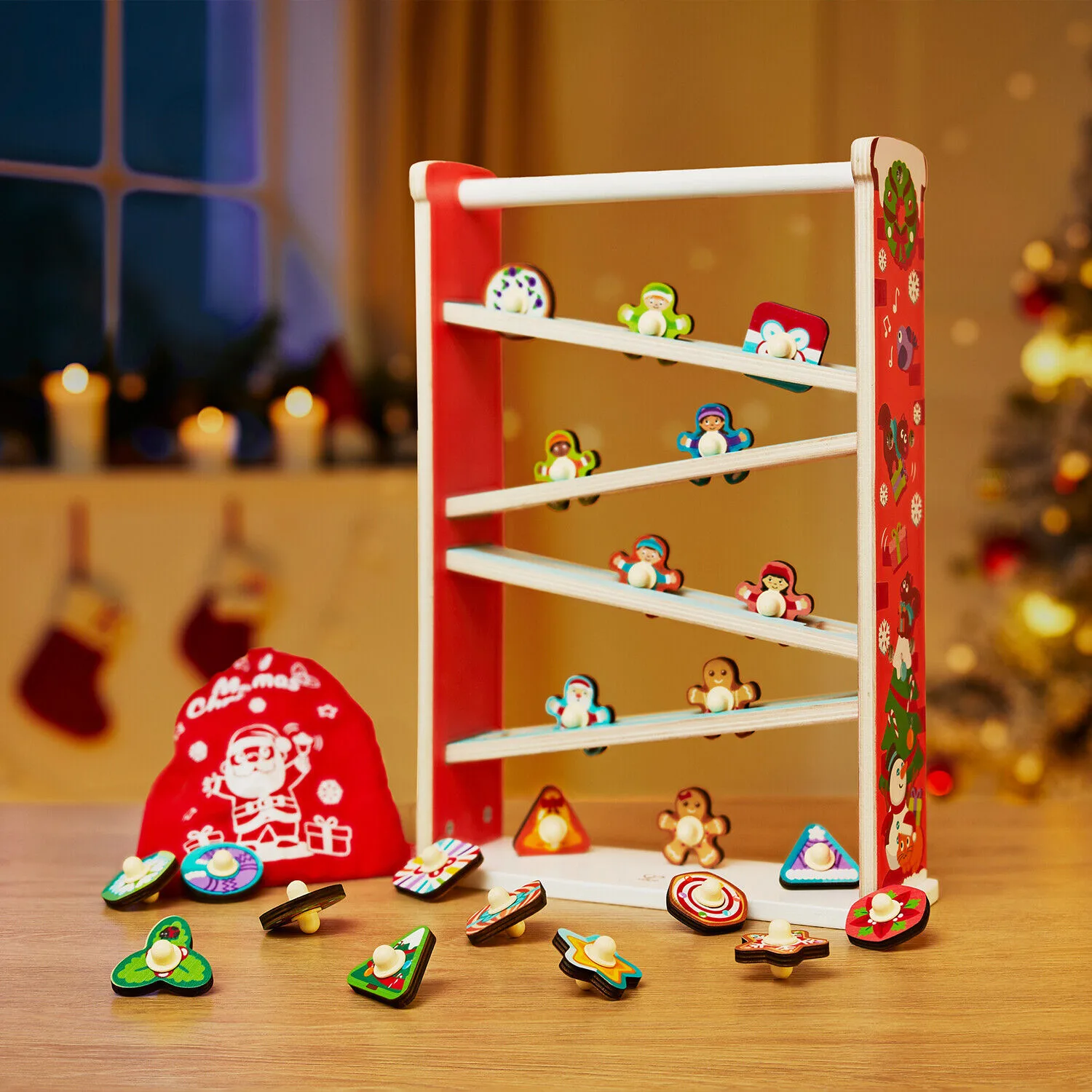 Детски дървен коледен календар, Hape, 24 фигури - Image 7