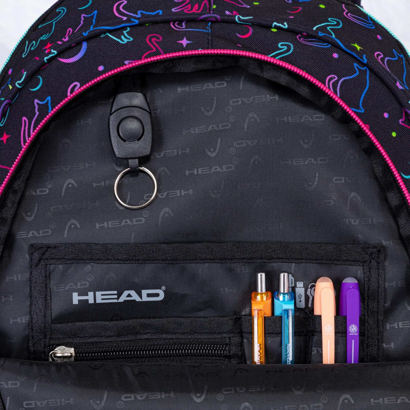 Ученическа раница, HEAD, Котки в тъмното, AB300, 42 х 30 х 19 см - Image 6