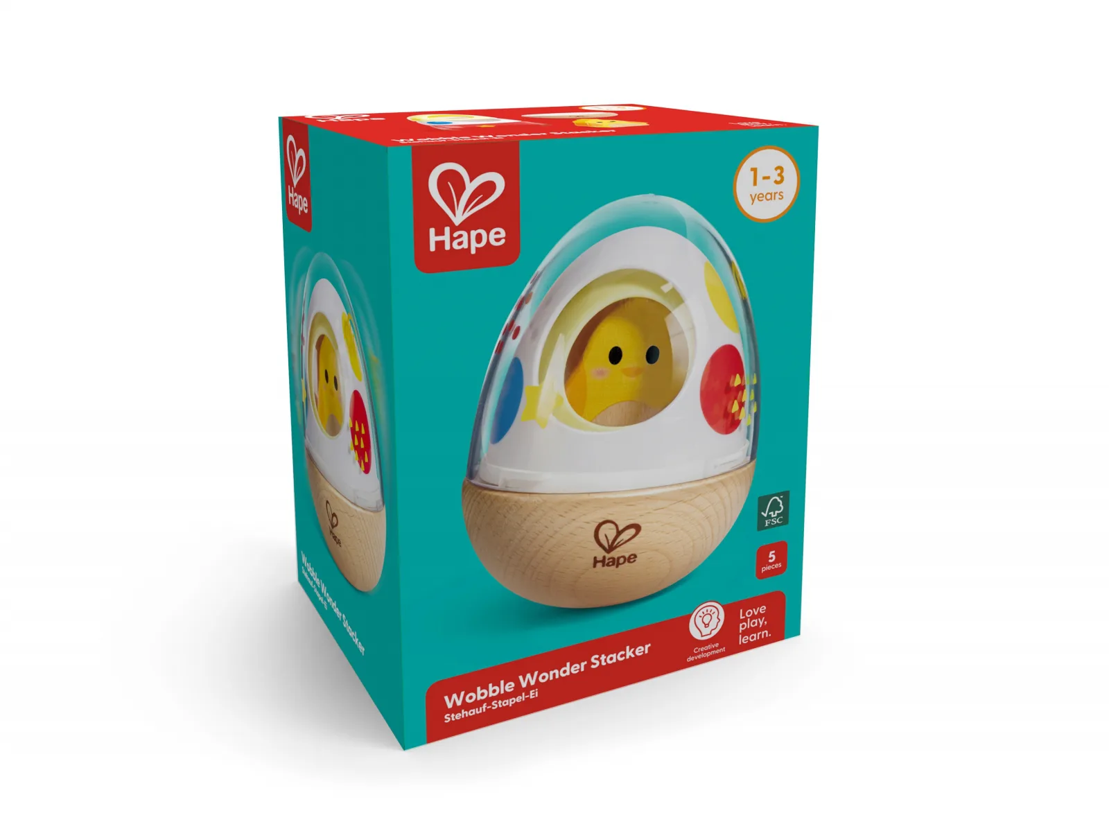 Бебешка играчка, Hape, Клатещо се пиле сортер - Image 3