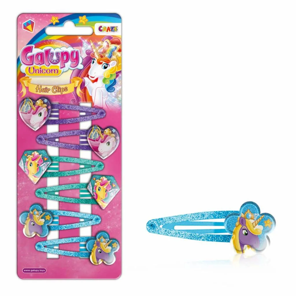 Комплект шноли за коса, Craze, Galupy Еднорог, 6 броя - Image 3