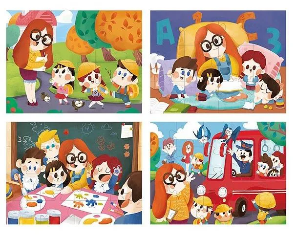 Пъзел, Toi World, Детска градина, 4 в 1, 18-24-30-36 части - Image 3