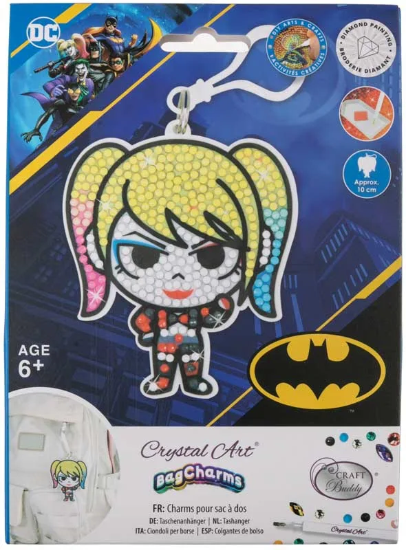 Комплект за диамантена бродерия, Craft Buddy, Crystal Art Bag Charms, Harley Quinn - Image 3