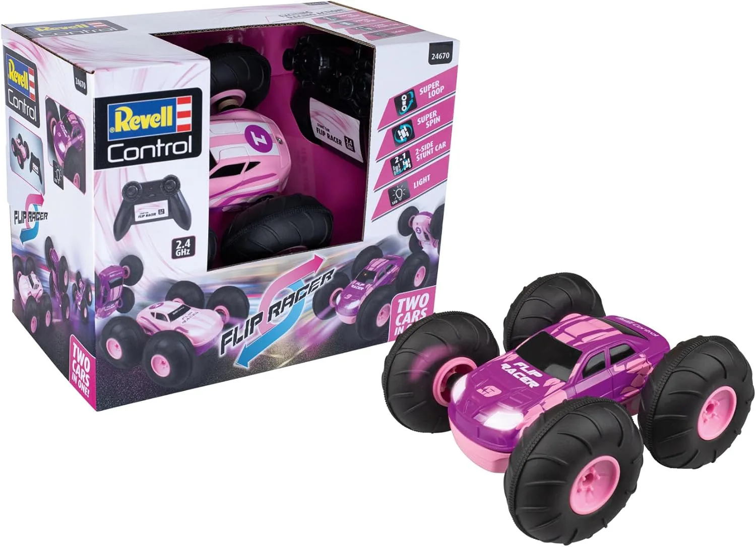 Автомобил с радио управление, Revell, Flip Racer с RC, Розов - Image 2