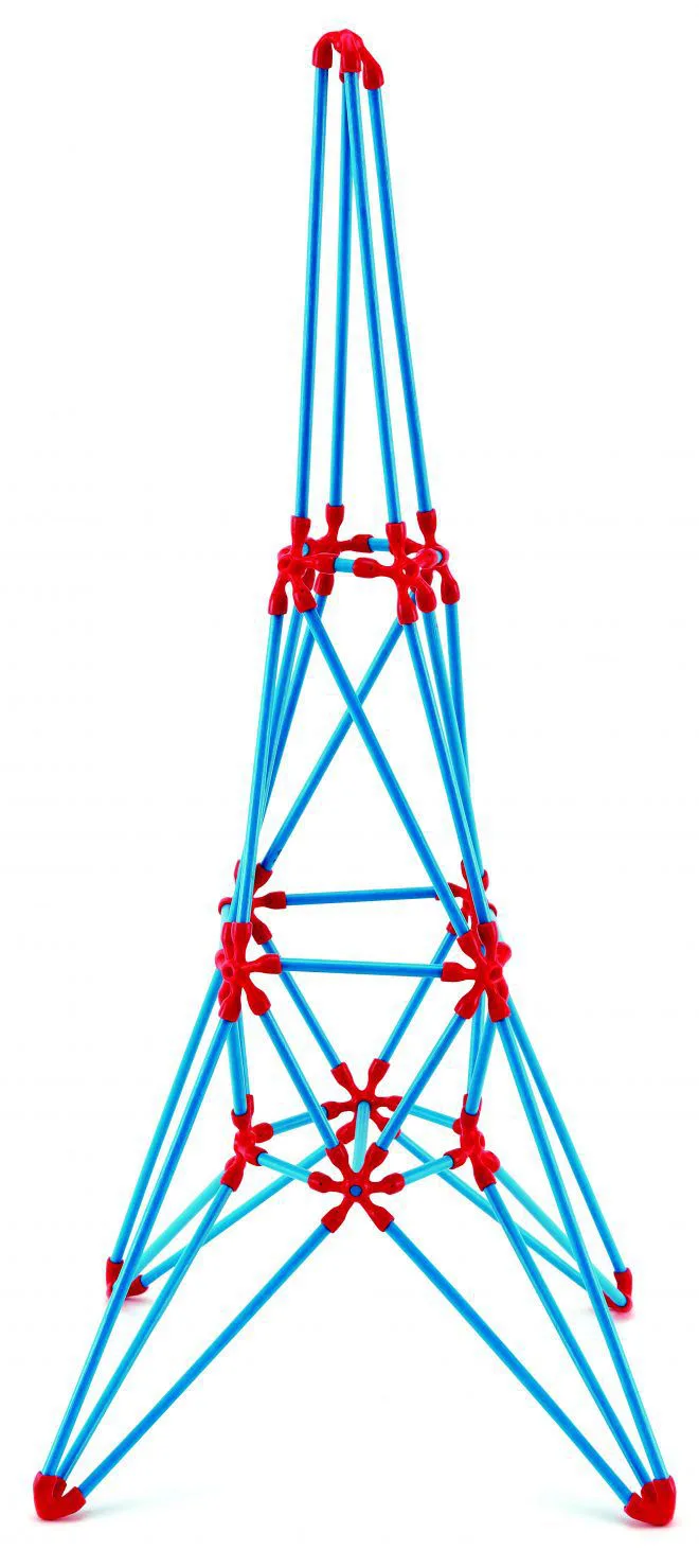 Бамбуков конструктор, Hape Flexistix, Айфелова кула, 62 части - Image 2