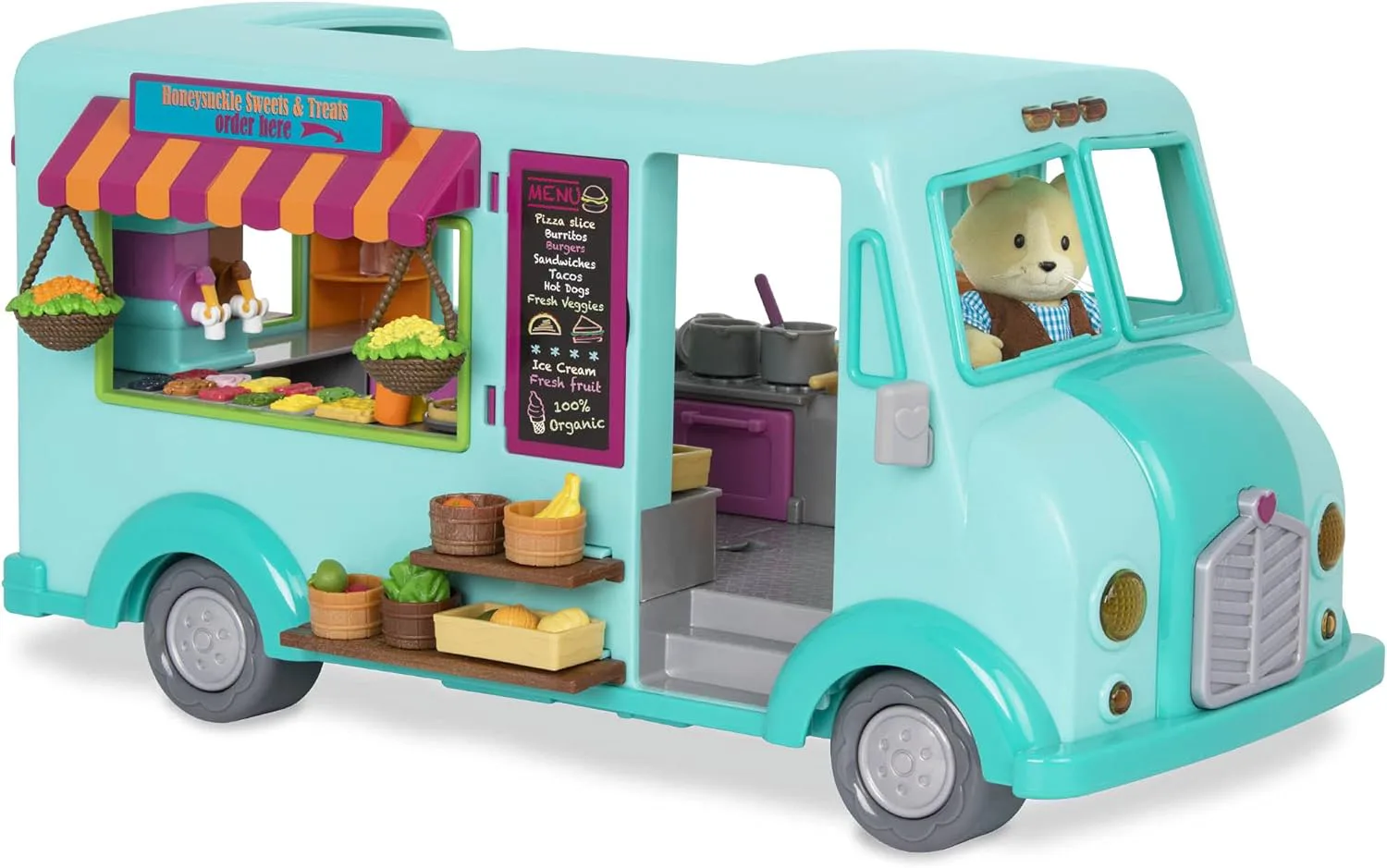 Комплект за игра, Battat, Li′l Woodzeez, Камион за бързо хранене - Image 6
