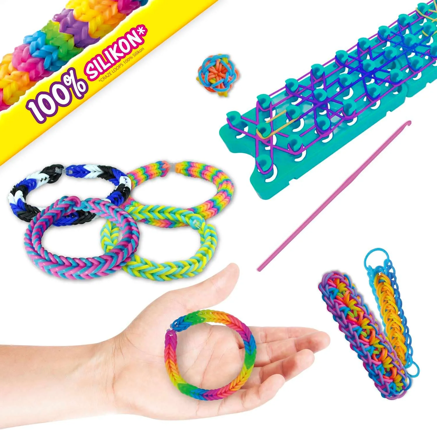 Творчески комплект, Craze, Loops, Комплект подложки и кука за плетене на гривни - Image 3