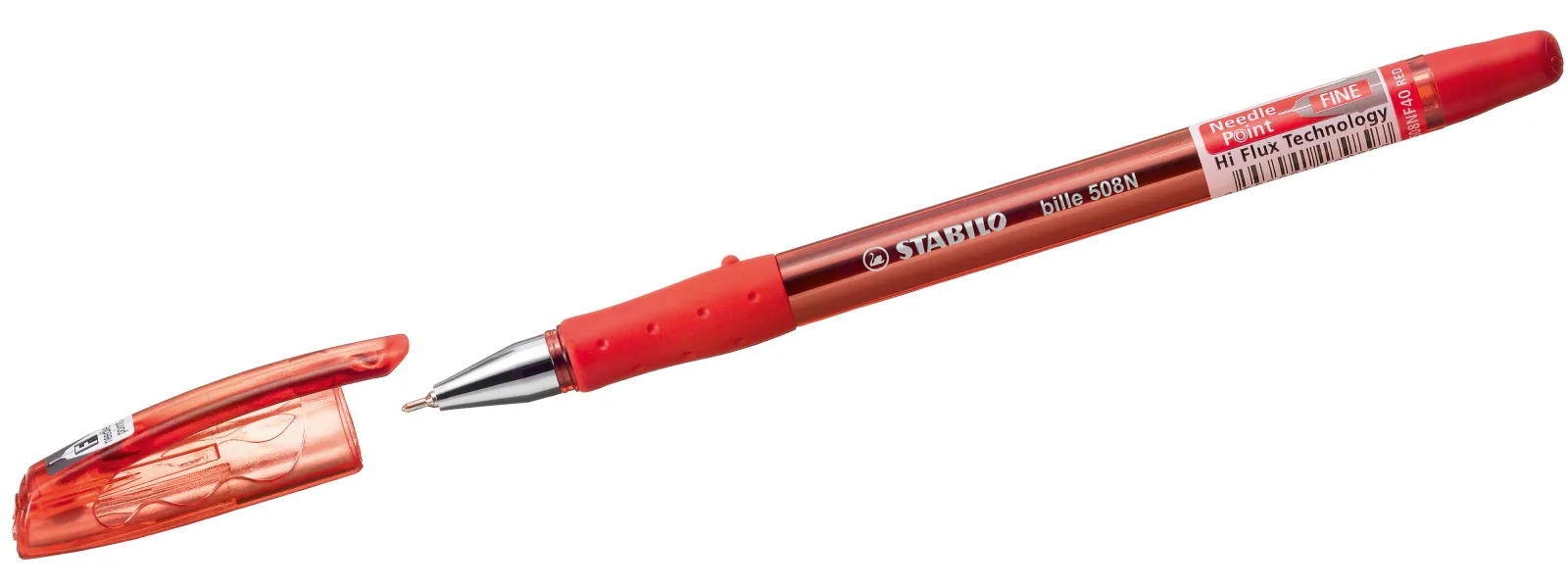 Химикалка с иглен писец, Stabilo, Bille Hi-Flux, Червен - Image 2