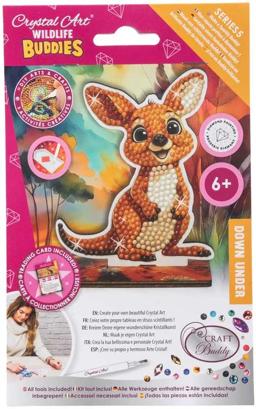 Комплект за диамантена бродерия, Craft Buddy, Crystal Art Buddies, Кенгуру, 7 части - Image 2