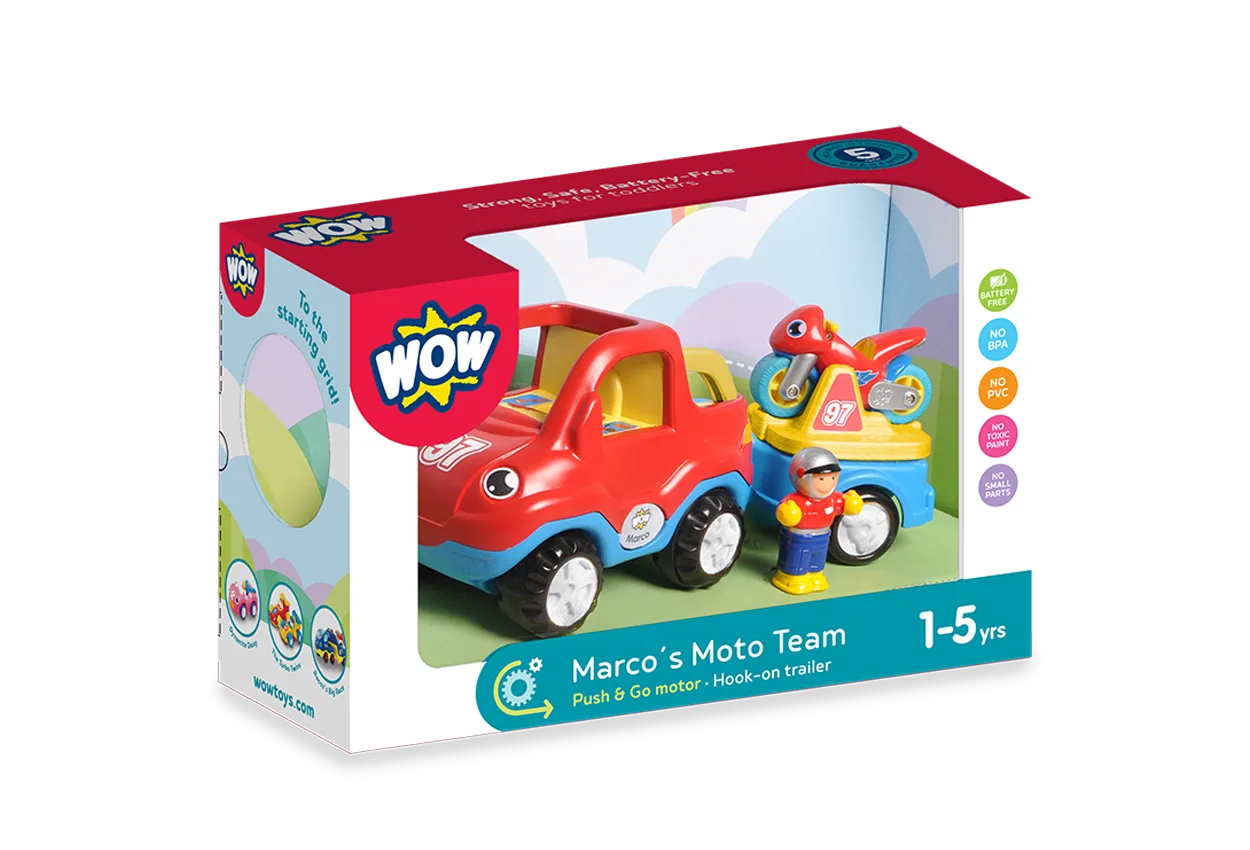 Количка за игра, WOW Toys, Мото отборът на Марко - Image 10