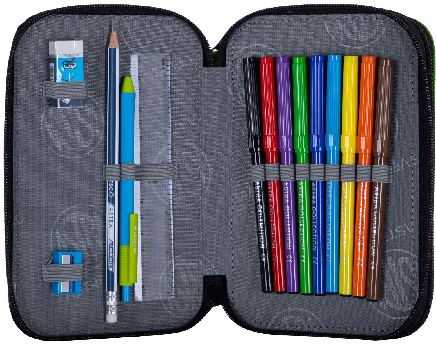 Двоен несесер, Astra, T-Rex Neon, С аксесоари, 20.5 х 13 х 4.5 см - Image 2