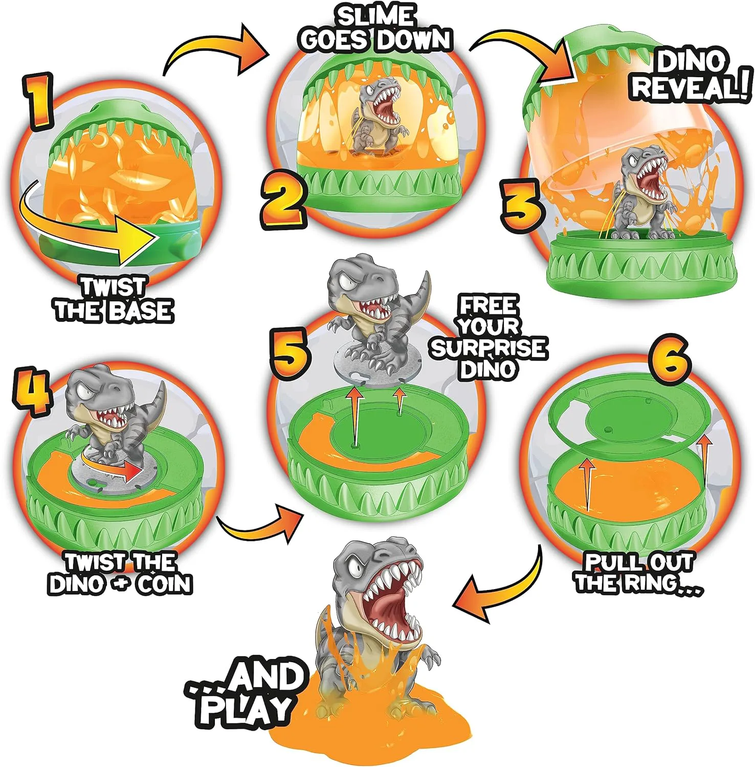 Интерактивна играчка, Craze, Капсула слайм с изненада, Динозавър - Image 6