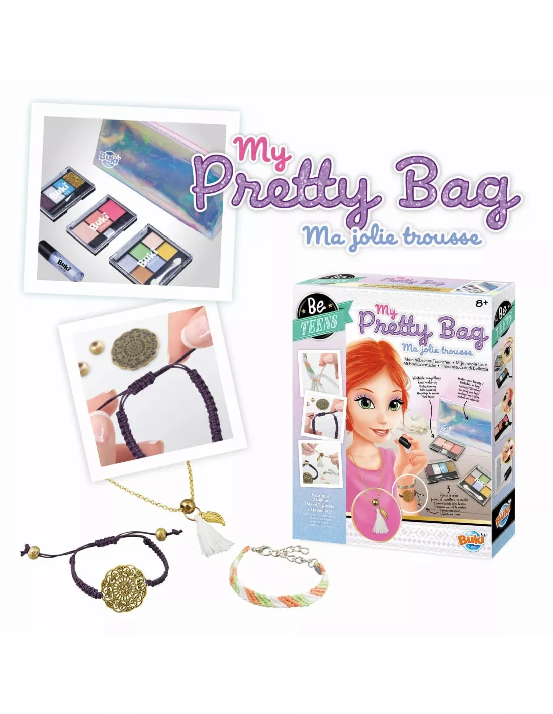 Творчески комплект, Buki France, Направи сам бижута и се гримирай със сенки, 27 части - Image 6