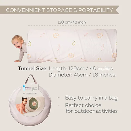 Интерактивна играчка, Taf Toys, Светещ тунел за игра, 45 х 120 см - Image 3
