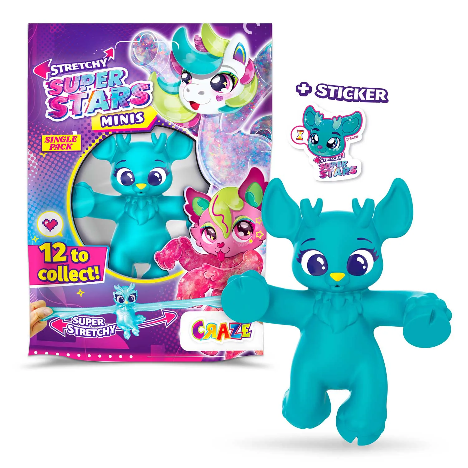 Колекционерска фигурка, Craze, Superstars, Разтегливи създания, Minis - Image 4