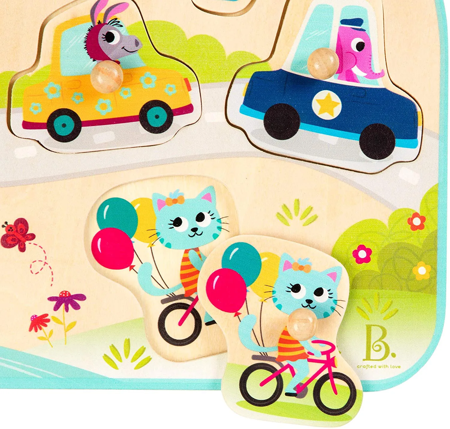 Дървен пъзел, Battat, Превозни средства, 8 части - Image 3