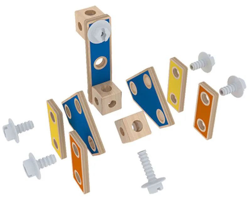 Дървен конструктор, Hape, Майстор строител, 62 части - Image 5