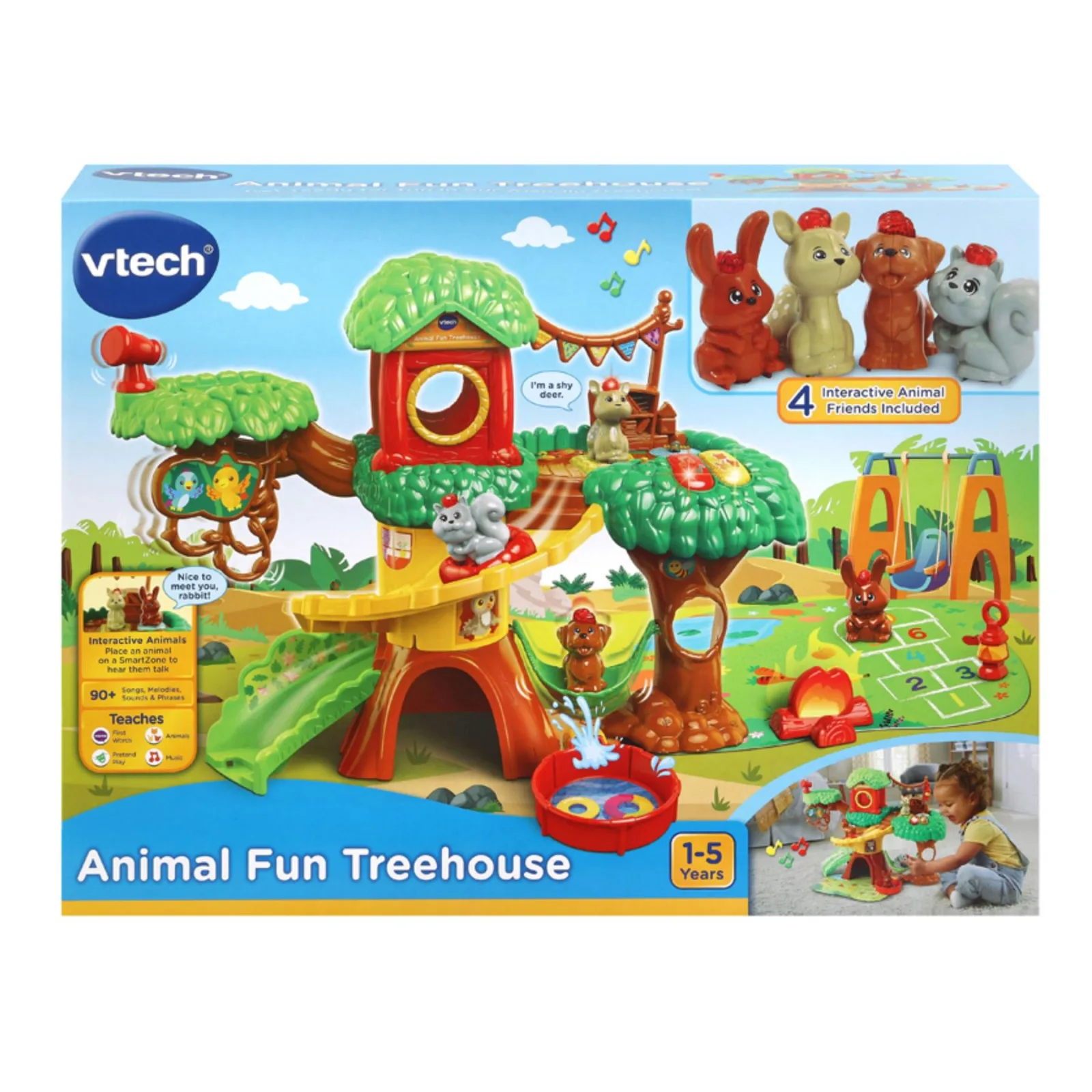 Комплект за игра, Vtech, Забавна къща на дърво с животни, 33 х 45 х 13.3 см - Image 4