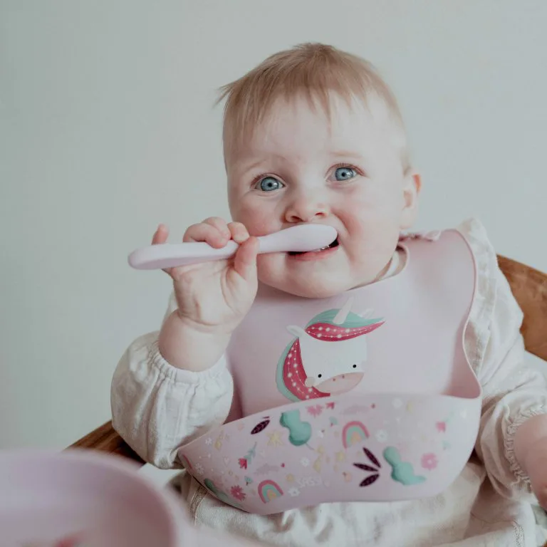 Силиконова купичка за хранене с вакуум, Sassi, Еднорог - Image 6