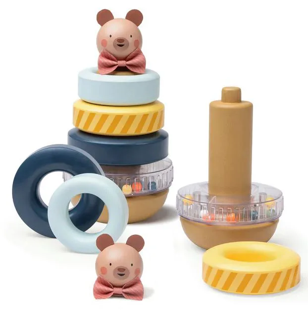 Бебешка играчка, Taf Toys, Кула с рингове за нанизване, Мече - Image 3