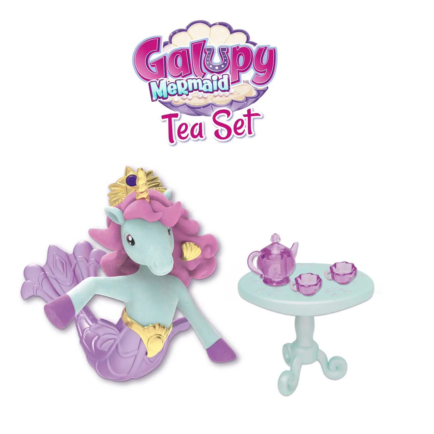 Комплект фигурки, Craze, Galupy Русалка, Сервиз за чай, 5 части - Image 3