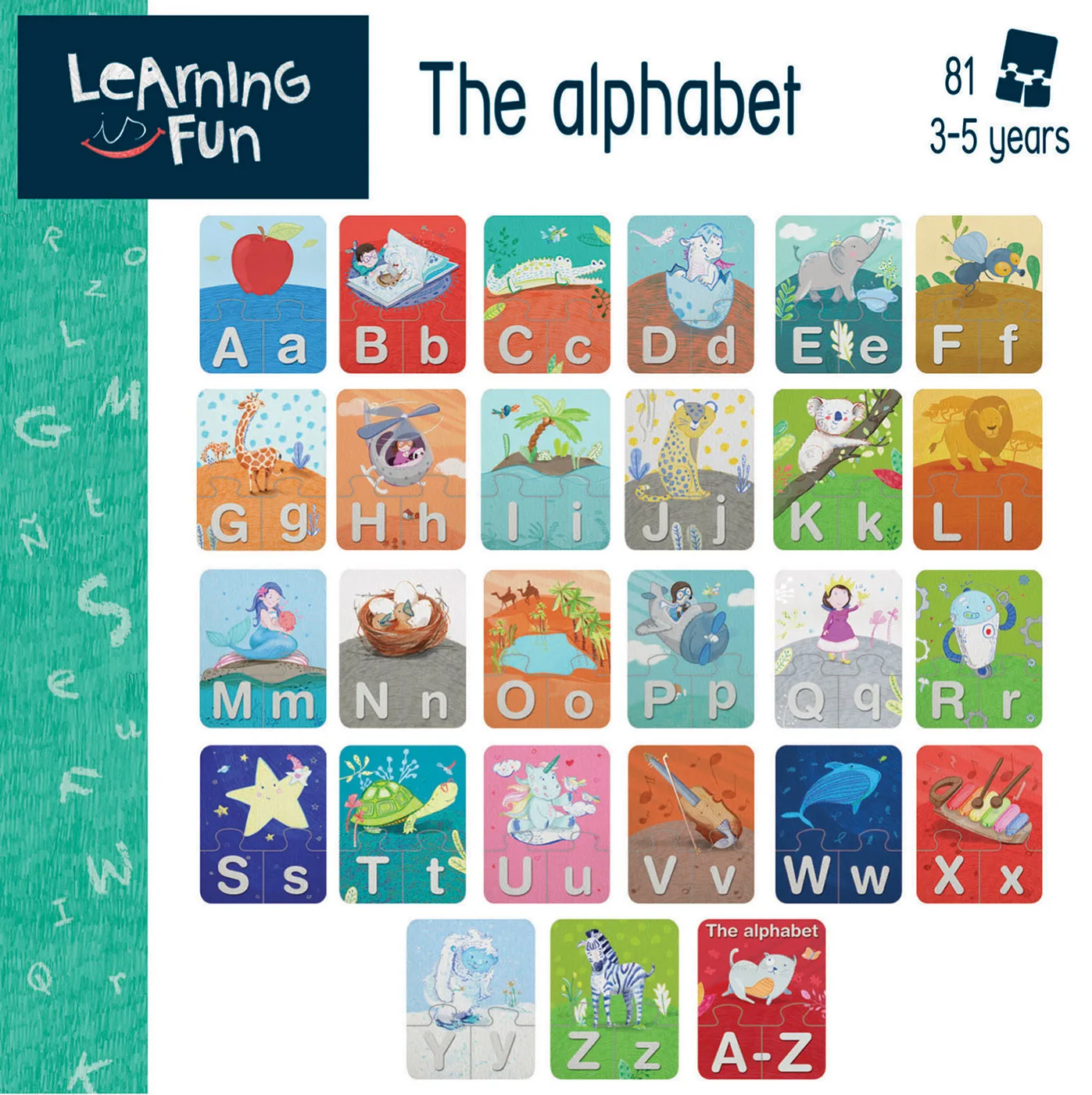 Образователен пъзел, Educa, Азбука, 81 части - Image 3