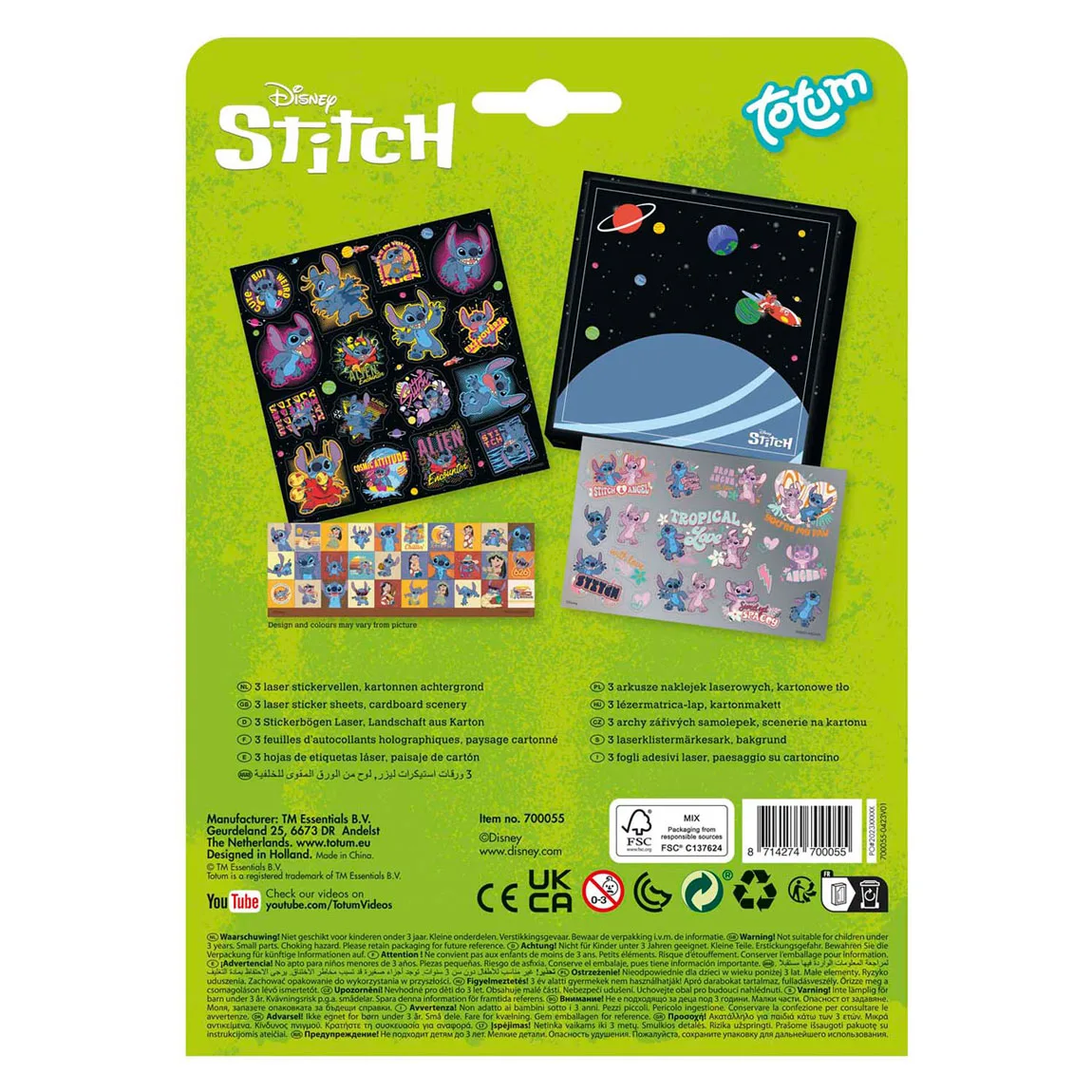 Комплект стикери, Totum, Disney Stitch, 4 части - Image 3