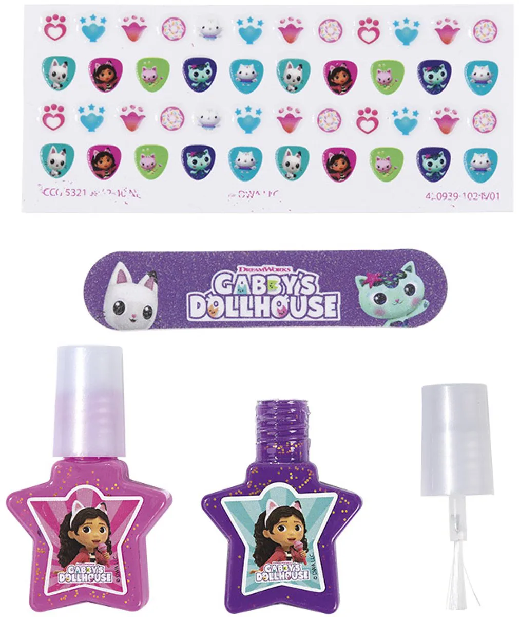 Творчески комплект, Totum, Gabby′s Dollhouse, 2 бр. лакове и стикери за нокти - Image 2