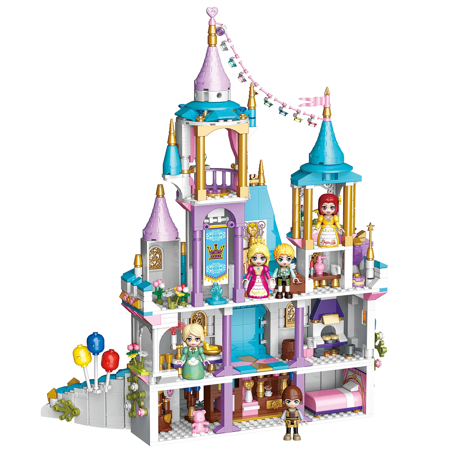 Конструктор, Qman, Cherry, Празненство в замъка на дъгата, 1373 части - Image 2