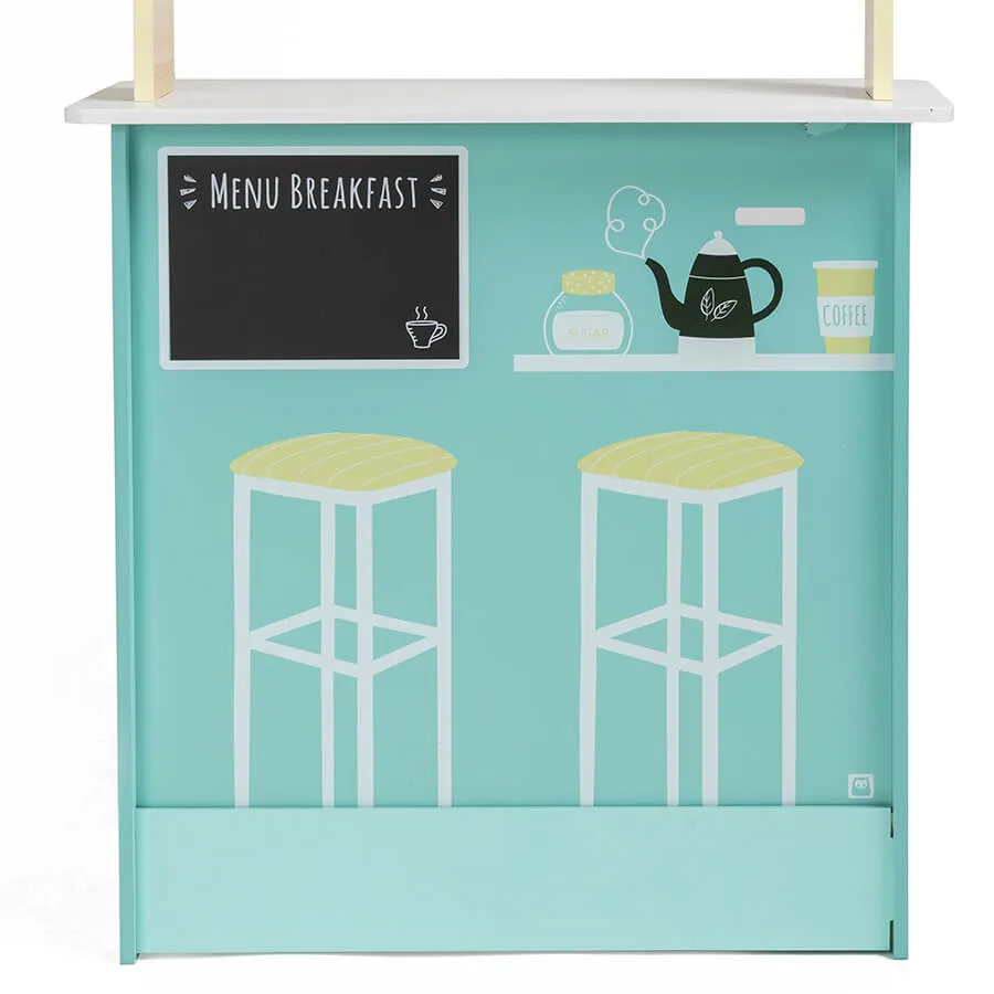 Дървена играчка, Eurekakids, Пазар и Кафе салон 2 в 1, 49 х 24 х 114 см - Image 6
